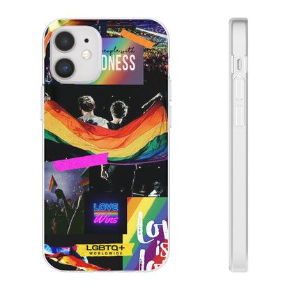 LGBTQWorldwide - ,,KINDNESS" Flexible Handyhülle Accessories, Case, iPhone, iPhone Cases, Phone accessory, Phone Cases, Samsung Cases, silikon, Valentine's Day promotion lgbtq Bekleidung Accessoires unisex Zubehör