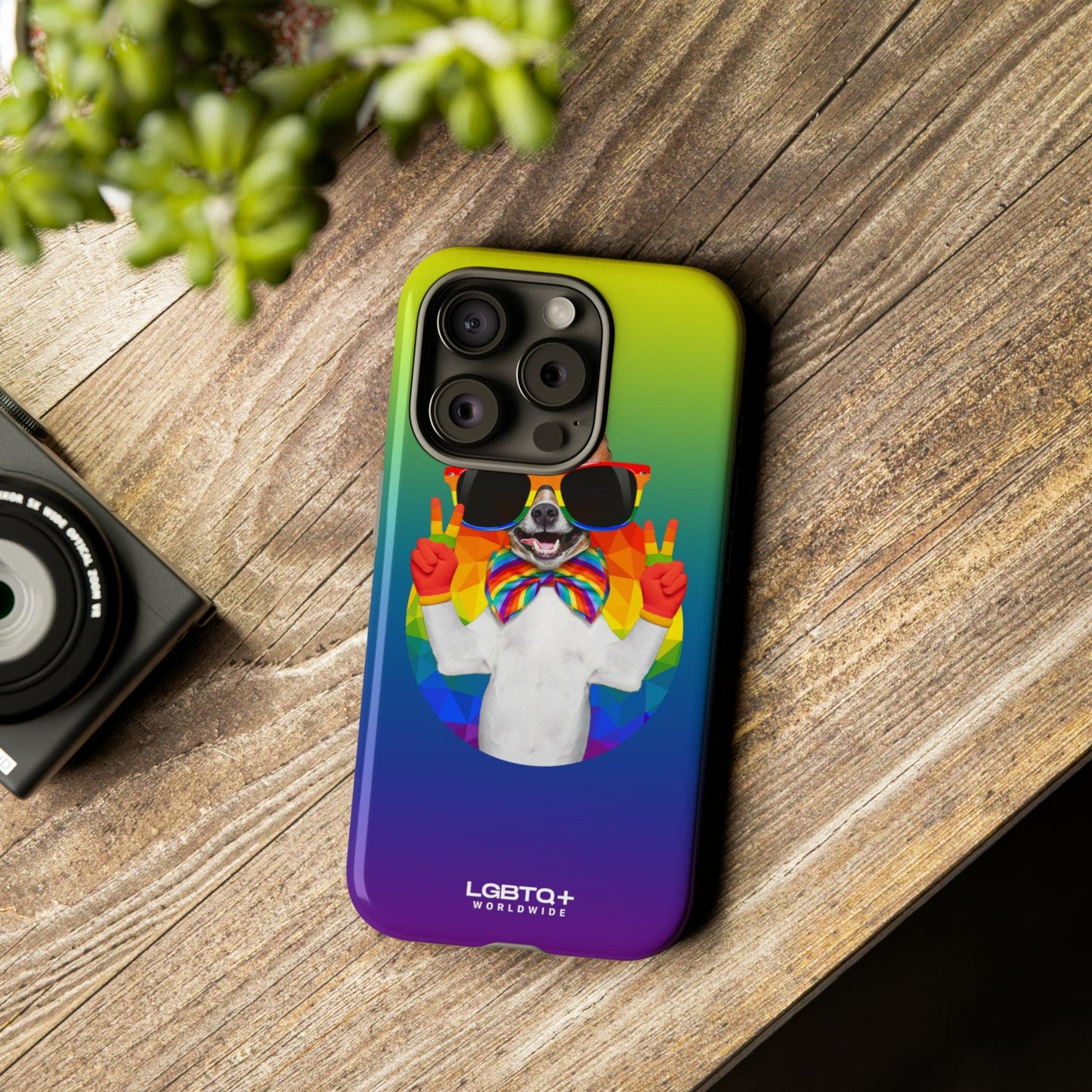 LGBTQWorldwide - ,,GLÜCKLICHER HUND" Doppelgehäuse Handyhülle Accessories, Glossy, iPhone Cases, Matte, Phone accessory, Phone Cases, Samsung Cases, Thermo, Valentine's Day Picks lgbtq Bekleidung Accessoires unisex Zubehör