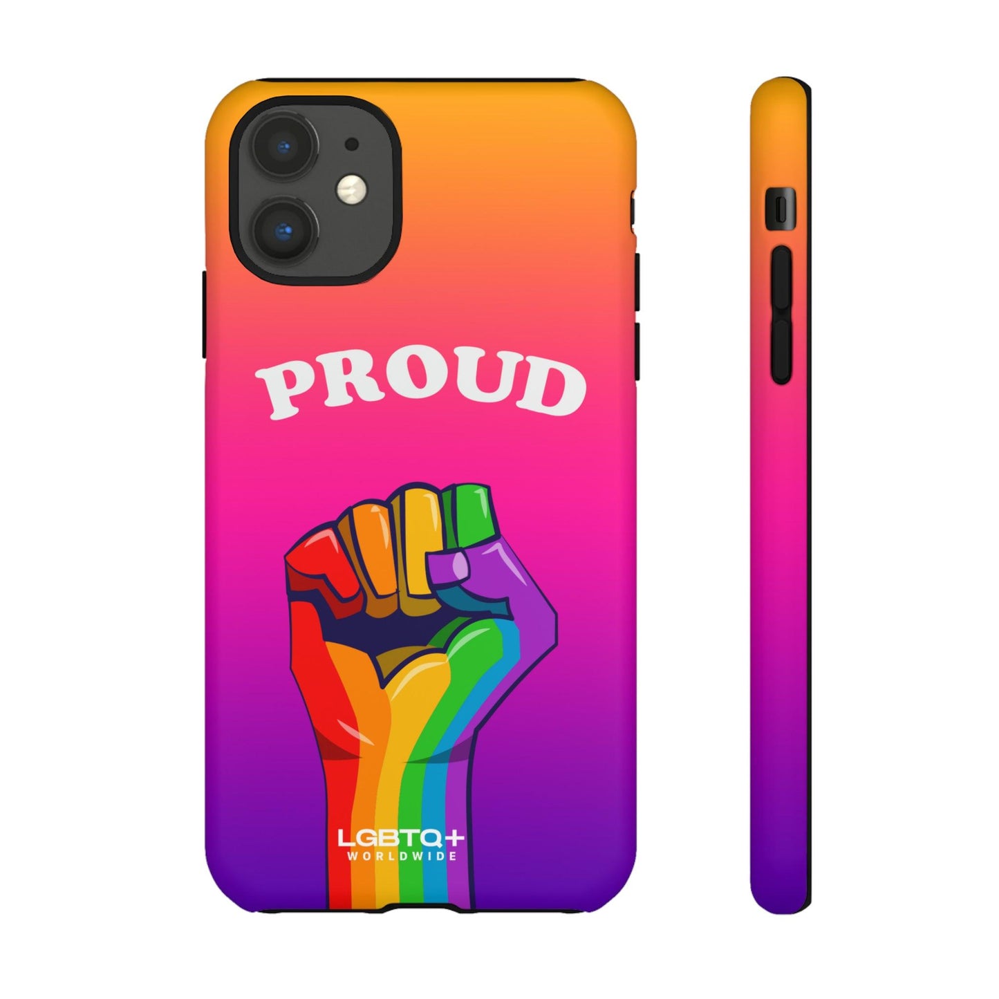 LGBTQWorldwide - ,,GLÜCKLICH" Doppelgehäuse Handyhülle Accessories, Glossy, iPhone Cases, Matte, Phone accessory, Phone Cases, Samsung Cases, Thermo, Valentine's Day Picks lgbtq Bekleidung Accessoires unisex Zubehör