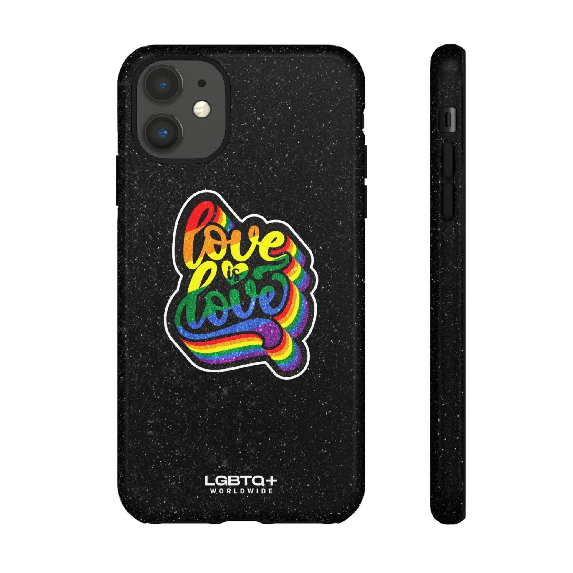 LGBTQWorldwide - ,,LOVE IS LOVE" Doppelgehäuse Handyhülle Accessories, Glossy, iPhone Cases, Matte, Phone accessory, Phone Cases, Samsung Cases, Thermo, Valentine's Day Picks lgbtq Bekleidung Accessoires unisex Zubehör