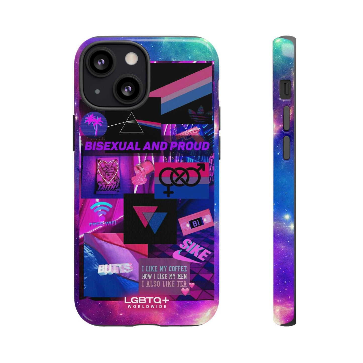 LGBTQWorldwide - ,,BISEXUAL" Doppelgehäuse Handyhülle Accessories, Glossy, iPhone Cases, Matte, Phone accessory, Phone Cases, Samsung Cases, Thermo, Valentine's Day Picks lgbtq Bekleidung Accessoires unisex Zubehör