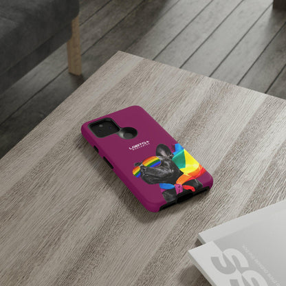 LGBTQWorldwide - ,,GLÜCKLICHER HUND" Doppelgehäuse Handyhülle Accessories, Glossy, iPhone Cases, Matte, Phone accessory, Phone Cases, Samsung Cases, Thermo, Valentine's Day Picks lgbtq Bekleidung Accessoires unisex Zubehör