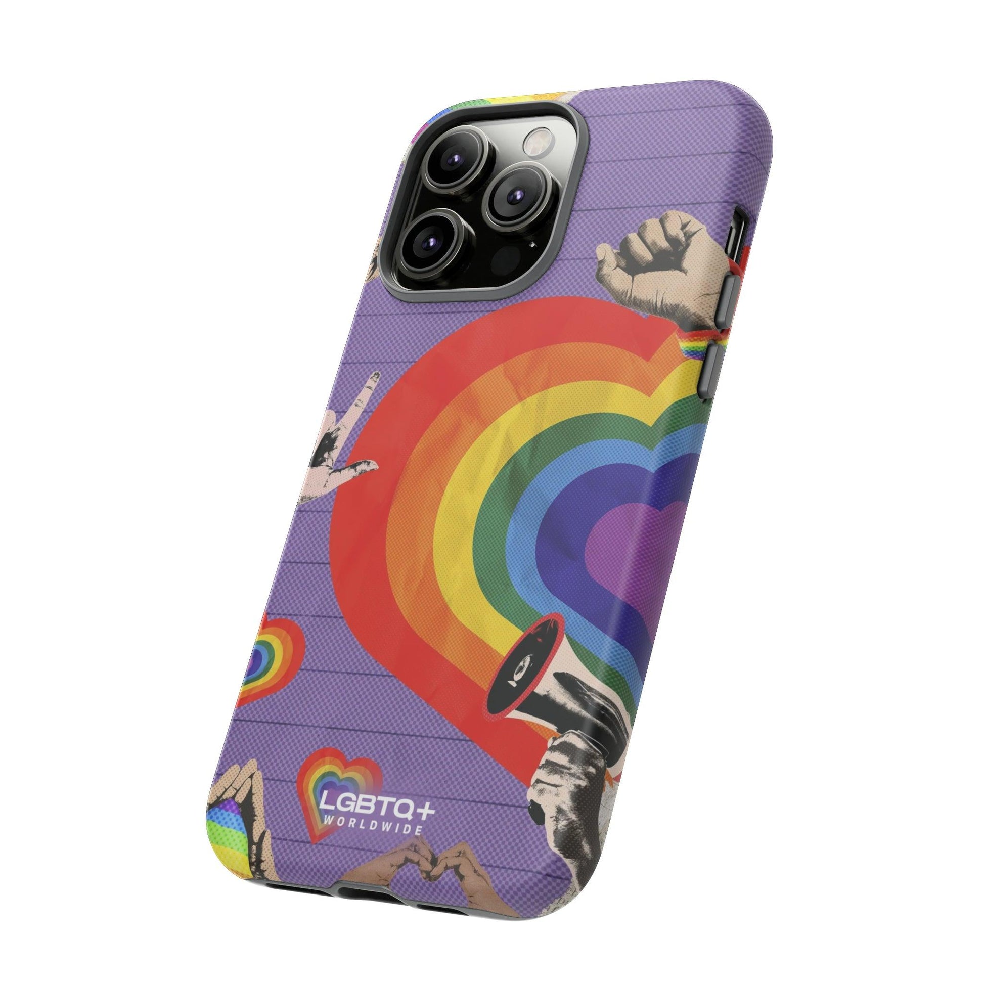 LGBTQWorldwide - ,,REGENBOGEN HERZ" Doppelgehäuse Handyhülle Accessories, Glossy, iPhone Cases, Matte, Phone accessory, Phone Cases, Samsung Cases, Thermo, Valentine's Day Picks lgbtq Bekleidung Accessoires unisex Zubehör