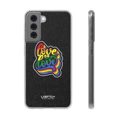 LGBTQWorldwide - ,,LIEBE IST LIEBE" Flexible Handyhülle Accessories, Case, iPhone, iPhone Cases, Phone accessory, Phone Cases, Samsung Cases, Valentine's Day promotion lgbtq Bekleidung Accessoires unisex Zubehör