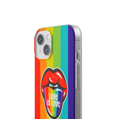 LGBTQWorldwide - ,,LIEBES ZUNGE" Flexible Handyhülle Accessories, Case, iPhone, iPhone Cases, Phone accessory, Phone Cases, Samsung Cases, silikon, Valentine's Day promotion lgbtq Bekleidung Accessoires unisex Zubehör