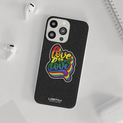 LGBTQWorldwide - ,,LIEBE IST LIEBE" Flexible Handyhülle Accessories, Case, iPhone, iPhone Cases, Phone accessory, Phone Cases, Samsung Cases, Valentine's Day promotion lgbtq Bekleidung Accessoires unisex Zubehör