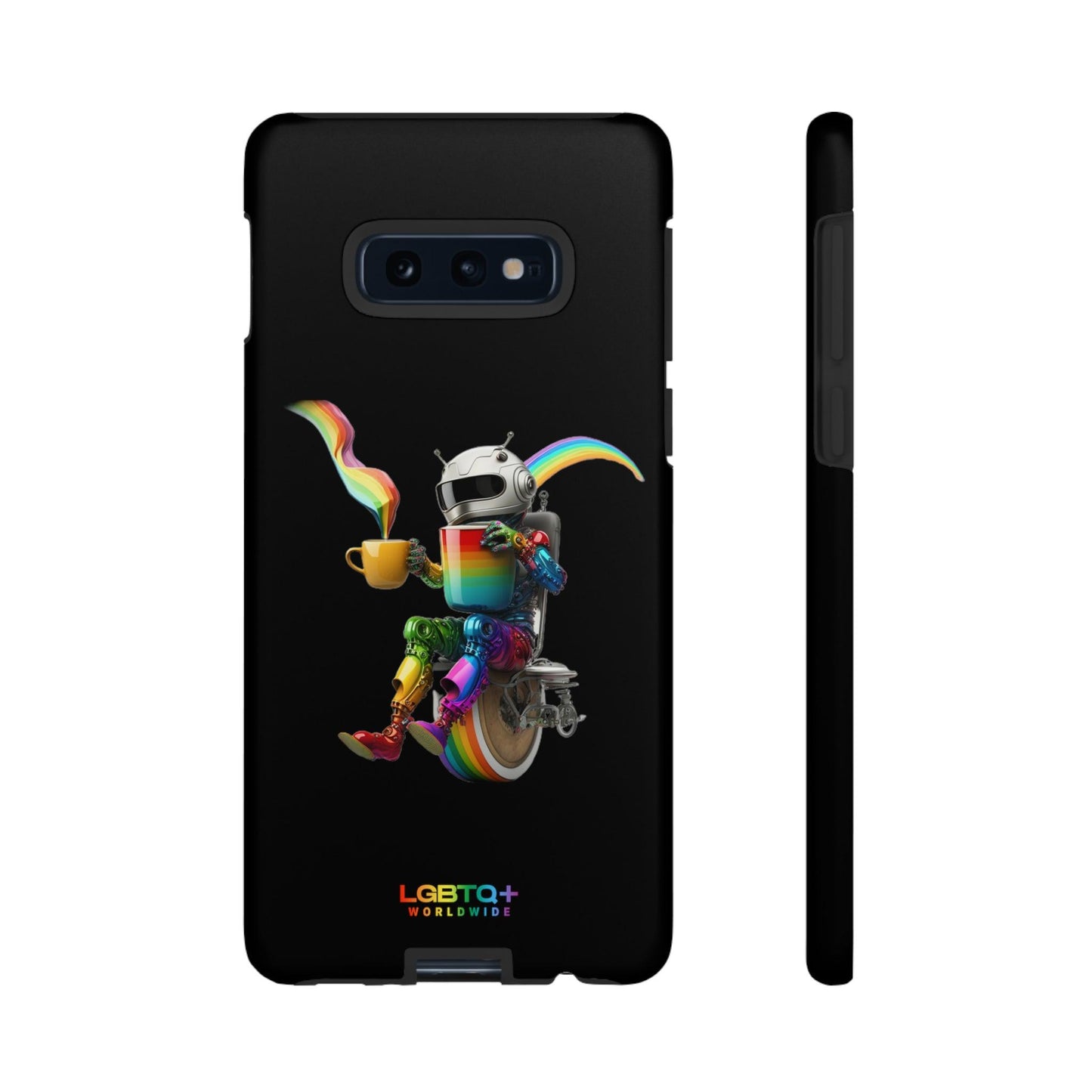 LGBTQWorldwide - ,,LUSTIGER ROBOTER" Doppelgehäuse Handyhülle Accessories, Glossy, iPhone Cases, Matte, Phone accessory, Phone Cases, Samsung Cases, tough, Valentine's Day Picks lgbtq Bekleidung Accessoires unisex Zubehör