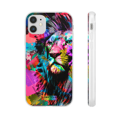 LGBTQWorldwide - ,,STARKER LÖWE" Flexible Handyhülle Accessories, Case, iPhone, iPhone Cases, Phone accessory, Phone Cases, Samsung Cases, silikon, Valentine's Day promotion lgbtq Bekleidung Accessoires unisex Zubehör