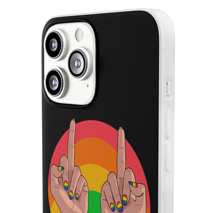 LGBTQWorldwide - ,,GIVE A FUCK" Flexible Handyhülle Accessories, Case, iPhone, iPhone Cases, Phone accessory, Phone Cases, Samsung Cases, silikon, Valentine's Day promotion lgbtq Bekleidung Accessoires unisex Zubehör