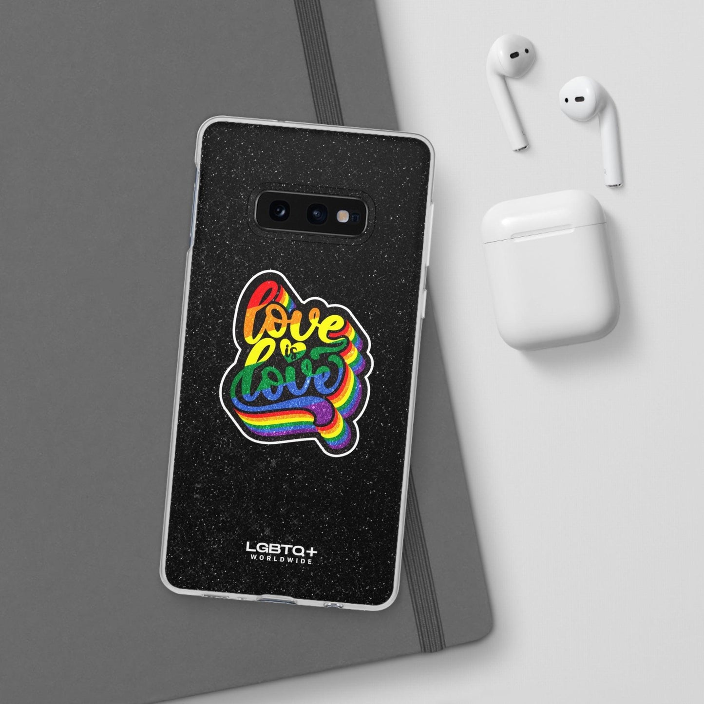 LGBTQWorldwide - ,,LIEBE IST LIEBE" Flexible Handyhülle Accessories, Case, iPhone, iPhone Cases, Phone accessory, Phone Cases, Samsung Cases, Valentine's Day promotion lgbtq Bekleidung Accessoires unisex Zubehör