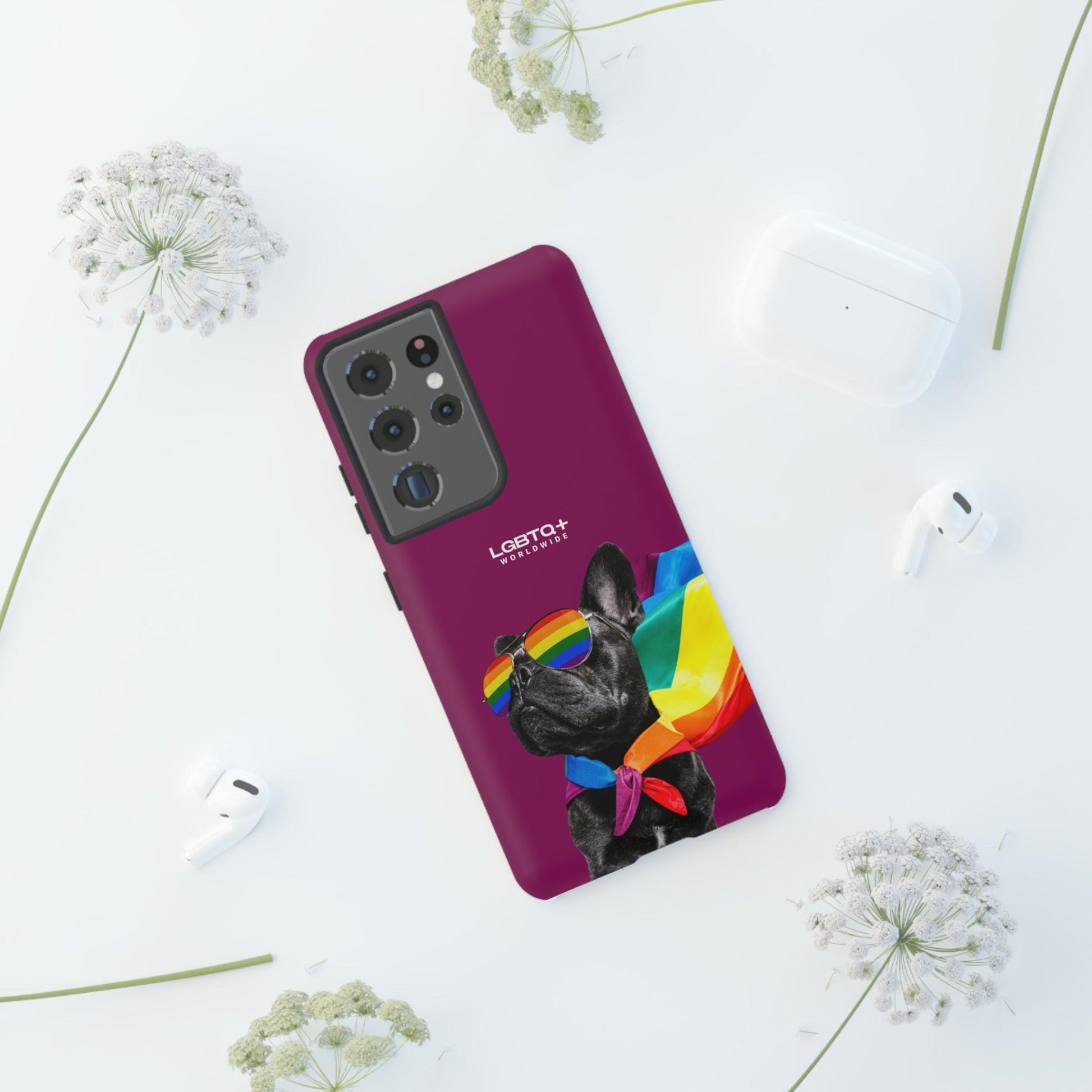 LGBTQWorldwide - ,,GLÜCKLICHER HUND" Doppelgehäuse Handyhülle Accessories, Glossy, iPhone Cases, Matte, Phone accessory, Phone Cases, Samsung Cases, Thermo, Valentine's Day Picks lgbtq Bekleidung Accessoires unisex Zubehör