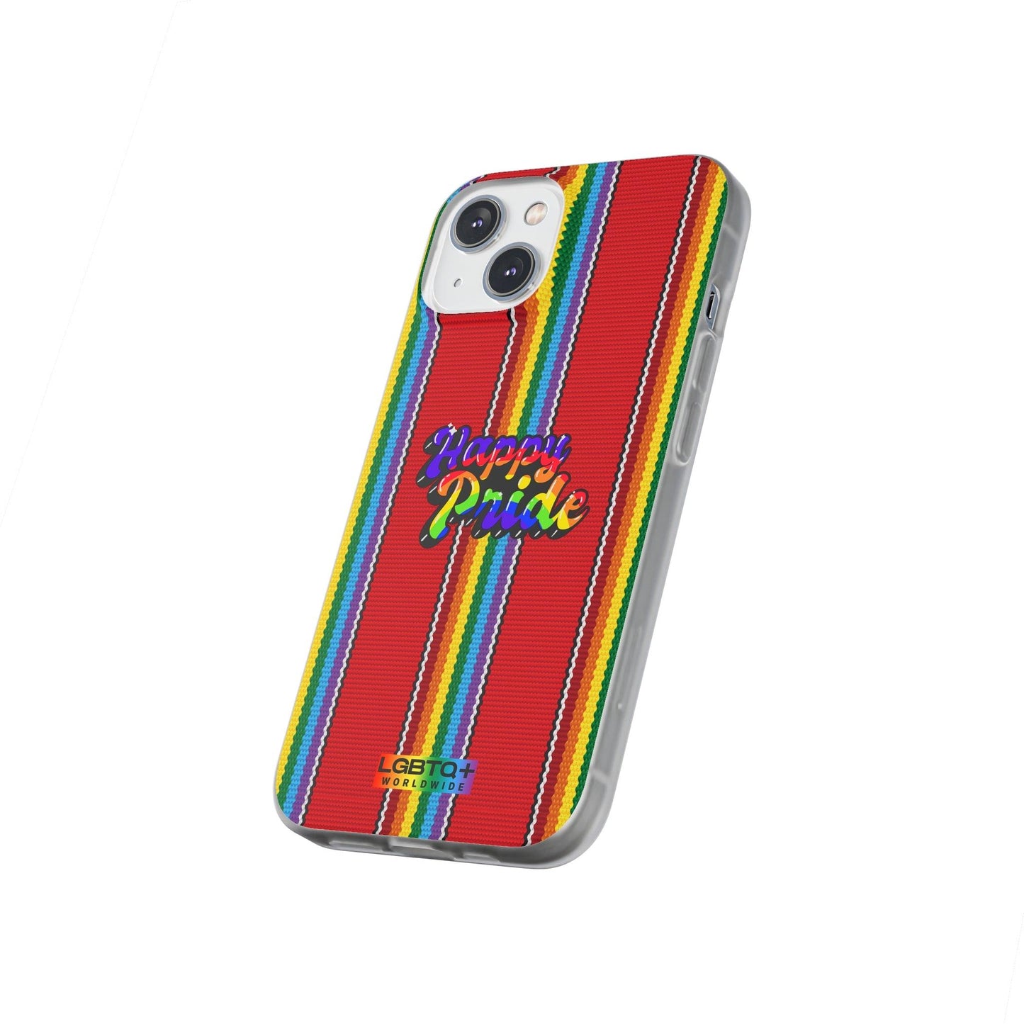 LGBTQWorldwide - ,,HAPPY PRIDE" Flexible Handyhülle Accessories, Case, iPhone, iPhone Cases, Phone accessory, Phone Cases, Samsung Cases, silikon, Valentine's Day promotion lgbtq Bekleidung Accessoires unisex Zubehör