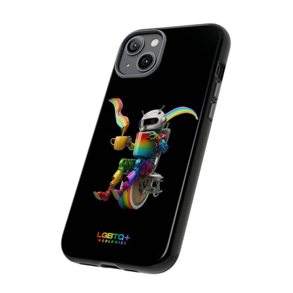 LGBTQWorldwide - ,,LUSTIGER ROBOTER" Doppelgehäuse Handyhülle Accessories, Glossy, iPhone Cases, Matte, Phone accessory, Phone Cases, Samsung Cases, tough, Valentine's Day Picks lgbtq Bekleidung Accessoires unisex Zubehör