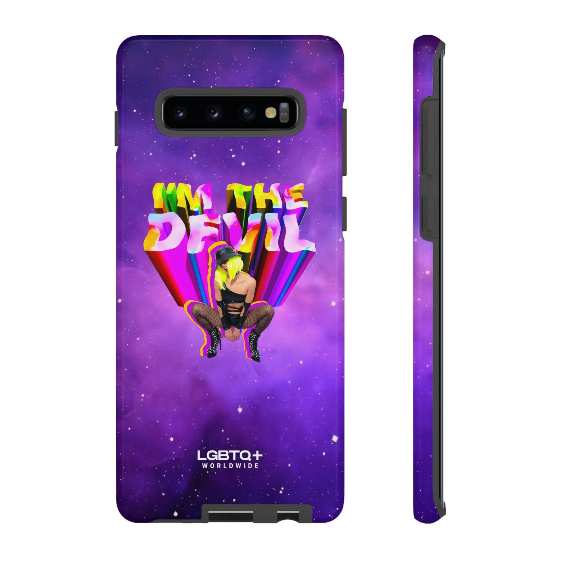 LGBTQWorldwide - ,,I AM THE DEVIL" Doppelgehäuse Handyhülle Accessories, Glossy, iPhone Cases, Matte, Phone accessory, Phone Cases, Samsung Cases, Thermo, Valentine's Day Picks lgbtq Bekleidung Accessoires unisex Zubehör