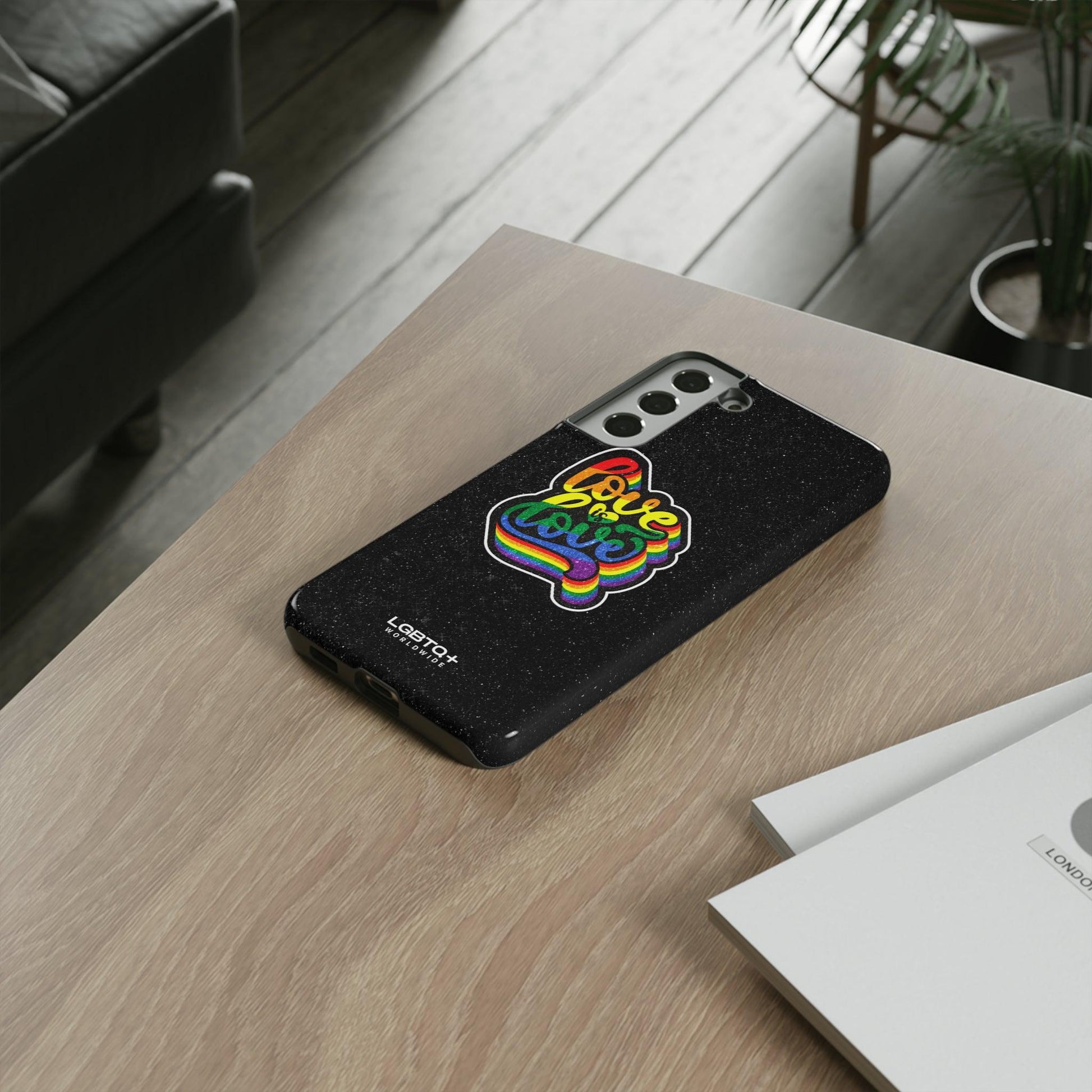 LGBTQWorldwide - ,,LOVE IS LOVE" Doppelgehäuse Handyhülle Accessories, Glossy, iPhone Cases, Matte, Phone accessory, Phone Cases, Samsung Cases, Thermo, Valentine's Day Picks lgbtq Bekleidung Accessoires unisex Zubehör