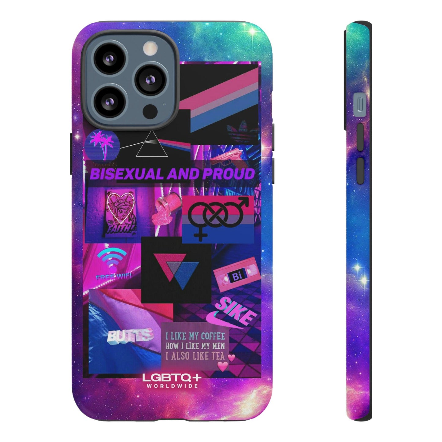 LGBTQWorldwide - ,,BISEXUAL" Doppelgehäuse Handyhülle Accessories, Glossy, iPhone Cases, Matte, Phone accessory, Phone Cases, Samsung Cases, Thermo, Valentine's Day Picks lgbtq Bekleidung Accessoires unisex Zubehör