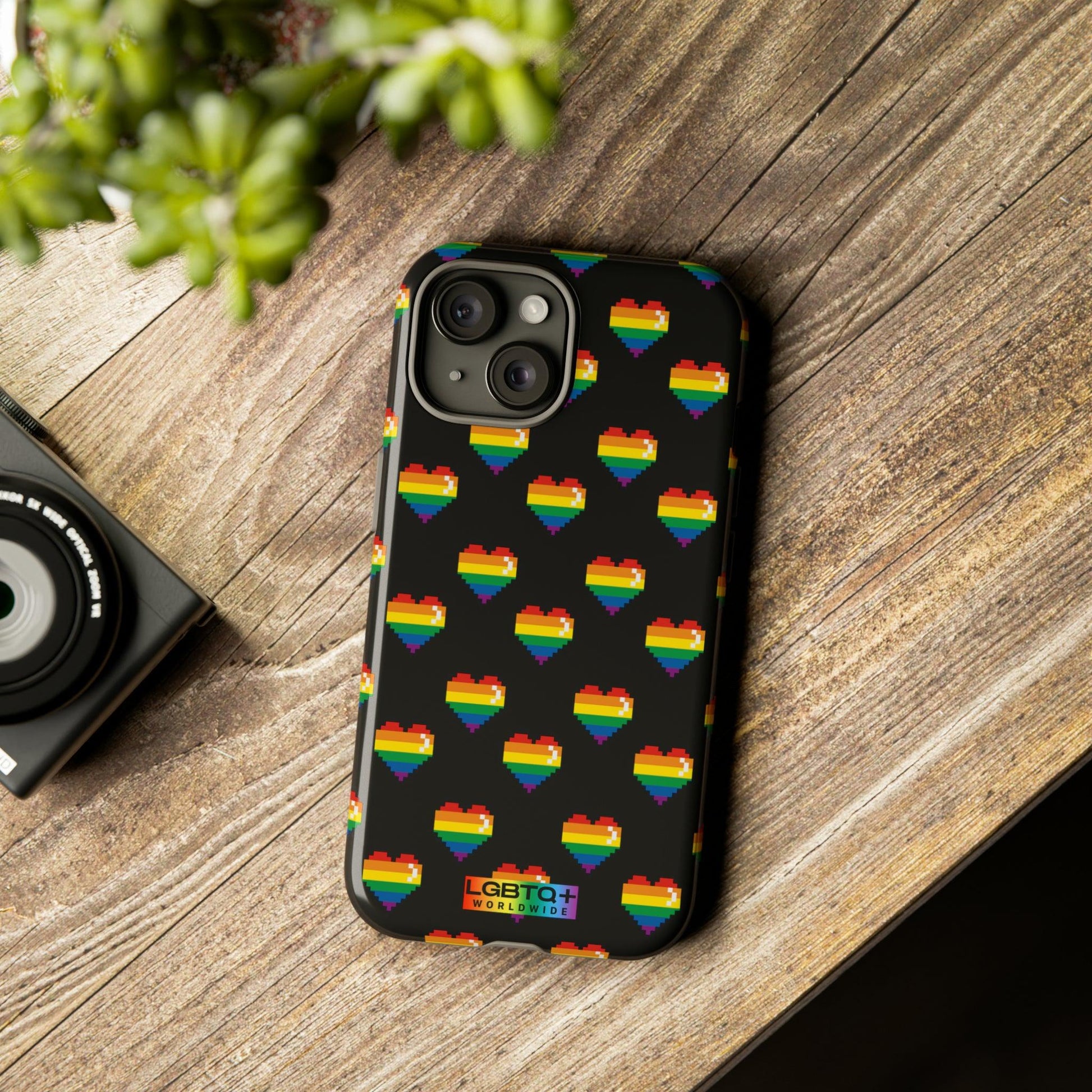 LGBTQWorldwide - ,,COMIC HERZEN" Doppelgehäuse Handyhülle Accessories, Glossy, iPhone Cases, Matte, Phone accessory, Phone Cases, Samsung Cases, Thermo, Valentine's Day Picks lgbtq Bekleidung Accessoires unisex Zubehör