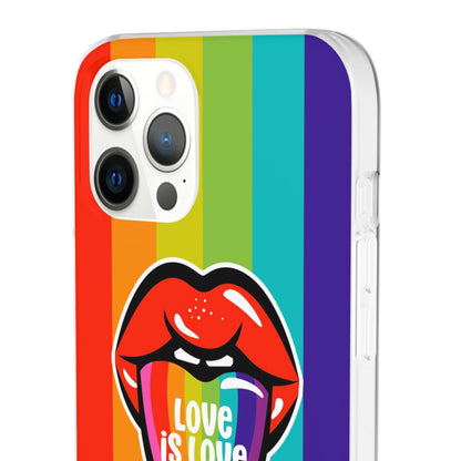 LGBTQWorldwide - ,,LIEBES ZUNGE" Flexible Handyhülle Accessories, Case, iPhone, iPhone Cases, Phone accessory, Phone Cases, Samsung Cases, silikon, Valentine's Day promotion lgbtq Bekleidung Accessoires unisex Zubehör