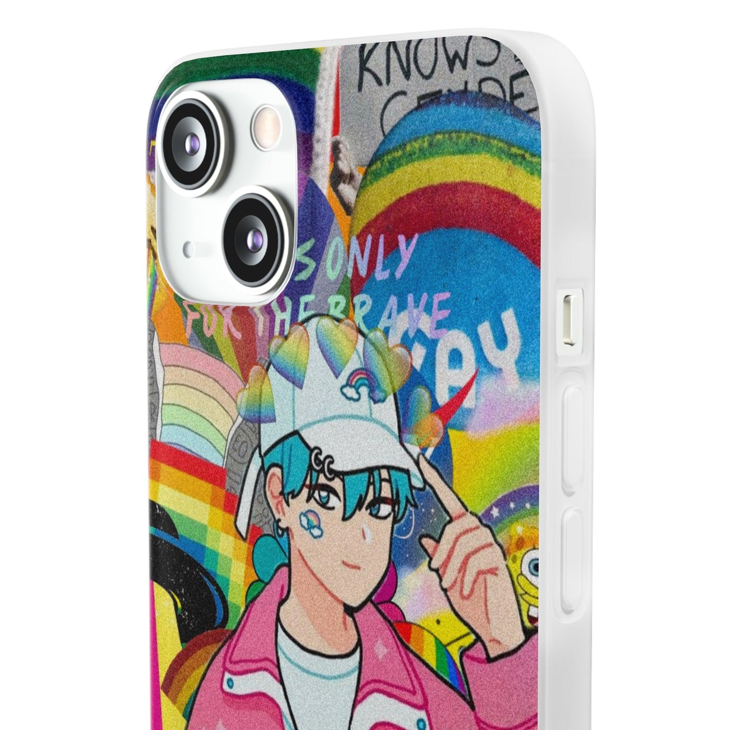 LGBTQWorldwide - ,,REGENBOGEN JUNGE" Flexible Handyhülle Accessories, Case, iPhone, iPhone Cases, Phone accessory, Phone Cases, Samsung Cases, silikon, Valentine's Day promotion lgbtq Bekleidung Accessoires unisex Zubehör