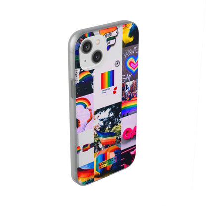 LGBTQWorldwide - ,,REGENBOGEN" Flexible Handyhülle Accessories, Case, iPhone, iPhone Cases, Phone accessory, Phone Cases, Samsung Cases, silikon, Valentine's Day promotion lgbtq Bekleidung Accessoires unisex Zubehör