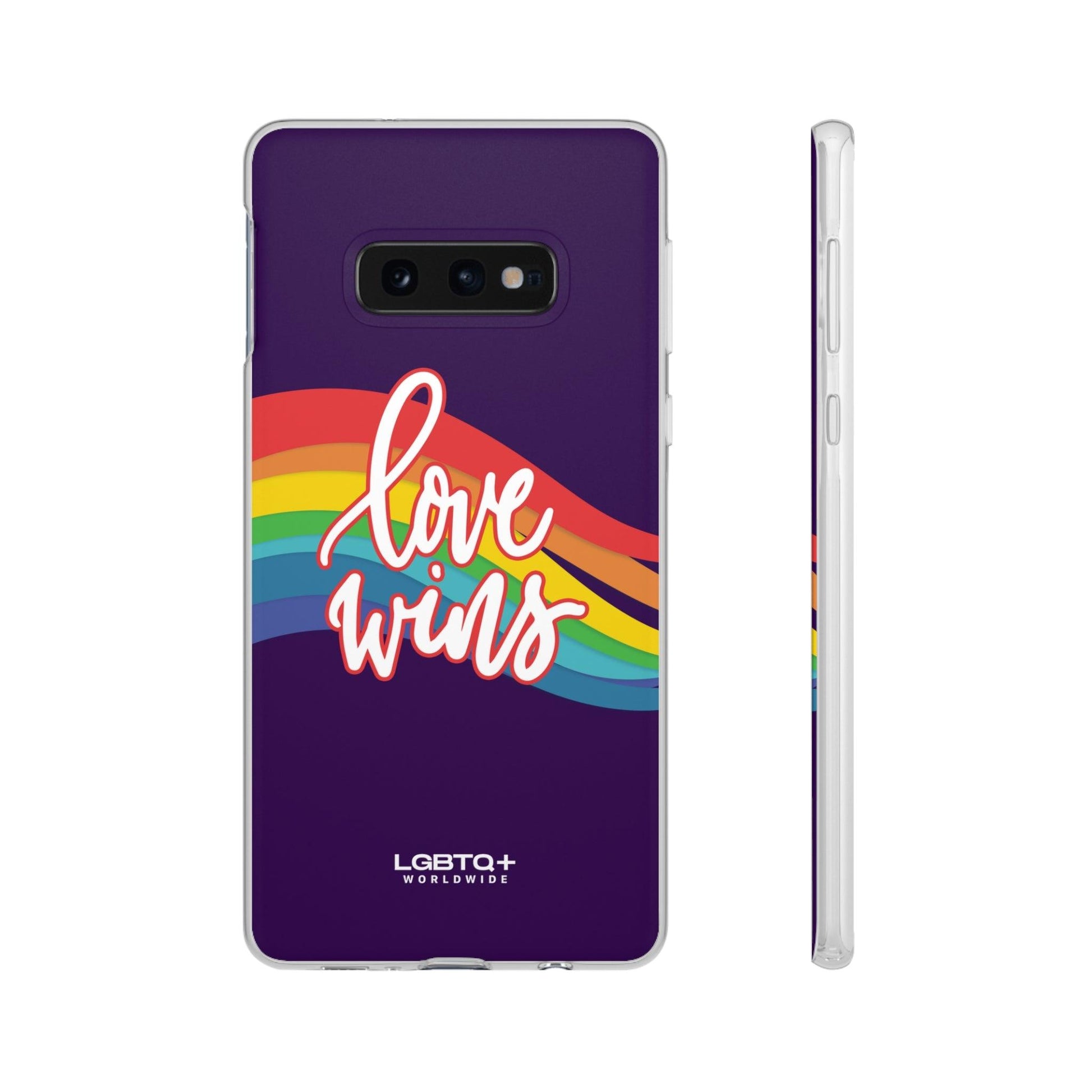 LGBTQWorldwide - ,,LIEBE GEWINNT" Flexible Handyhülle Accessories, Case, iPhone, iPhone Cases, Phone accessory, Phone Cases, Samsung Cases, silikon, Valentine's Day promotion lgbtq Bekleidung Accessoires unisex Zubehör