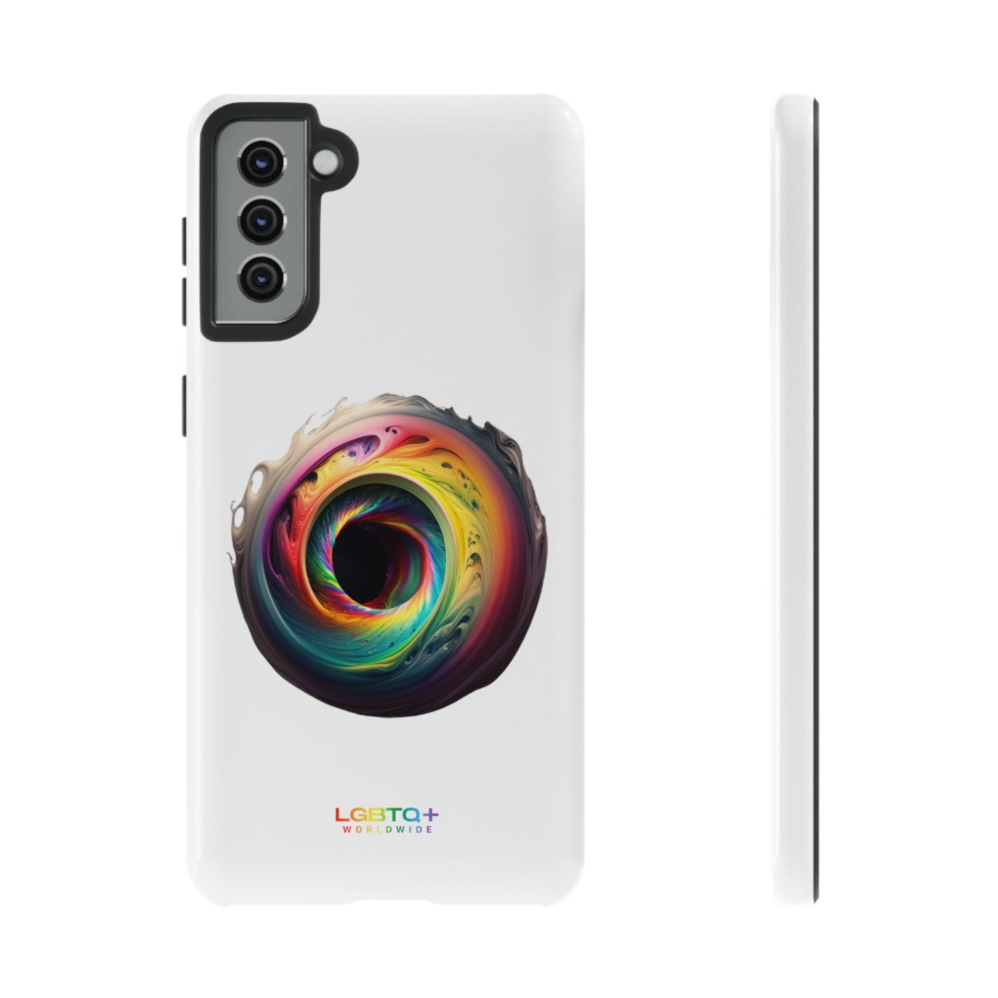 LGBTQWorldwide - ,,SCHWARZES LOCH" Doppelgehäuse Handyhülle Accessories, Glossy, iPhone Cases, Matte, Phone accessory, Phone Cases, Samsung Cases, tough, Valentine's Day Picks lgbtq Bekleidung Accessoires unisex Zubehör