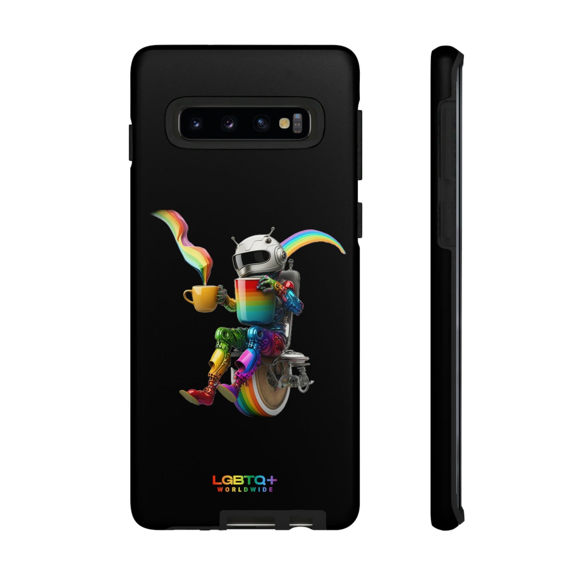 LGBTQWorldwide - ,,LUSTIGER ROBOTER" Doppelgehäuse Handyhülle Accessories, Glossy, iPhone Cases, Matte, Phone accessory, Phone Cases, Samsung Cases, tough, Valentine's Day Picks lgbtq Bekleidung Accessoires unisex Zubehör