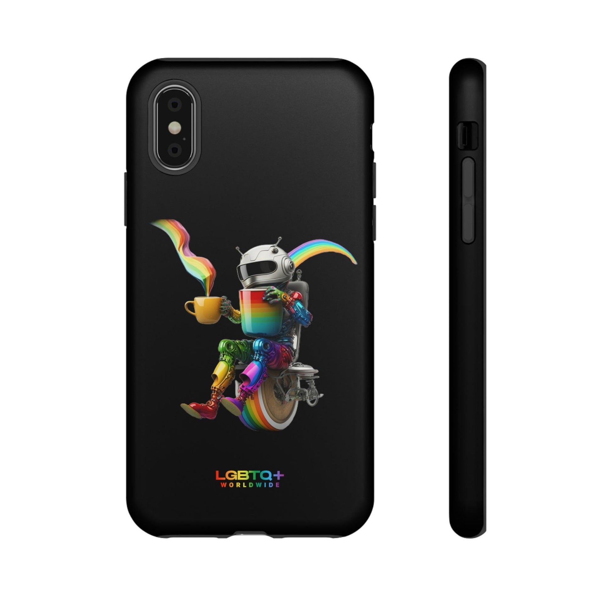 LGBTQWorldwide - ,,LUSTIGER ROBOTER" Doppelgehäuse Handyhülle Accessories, Glossy, iPhone Cases, Matte, Phone accessory, Phone Cases, Samsung Cases, tough, Valentine's Day Picks lgbtq Bekleidung Accessoires unisex Zubehör