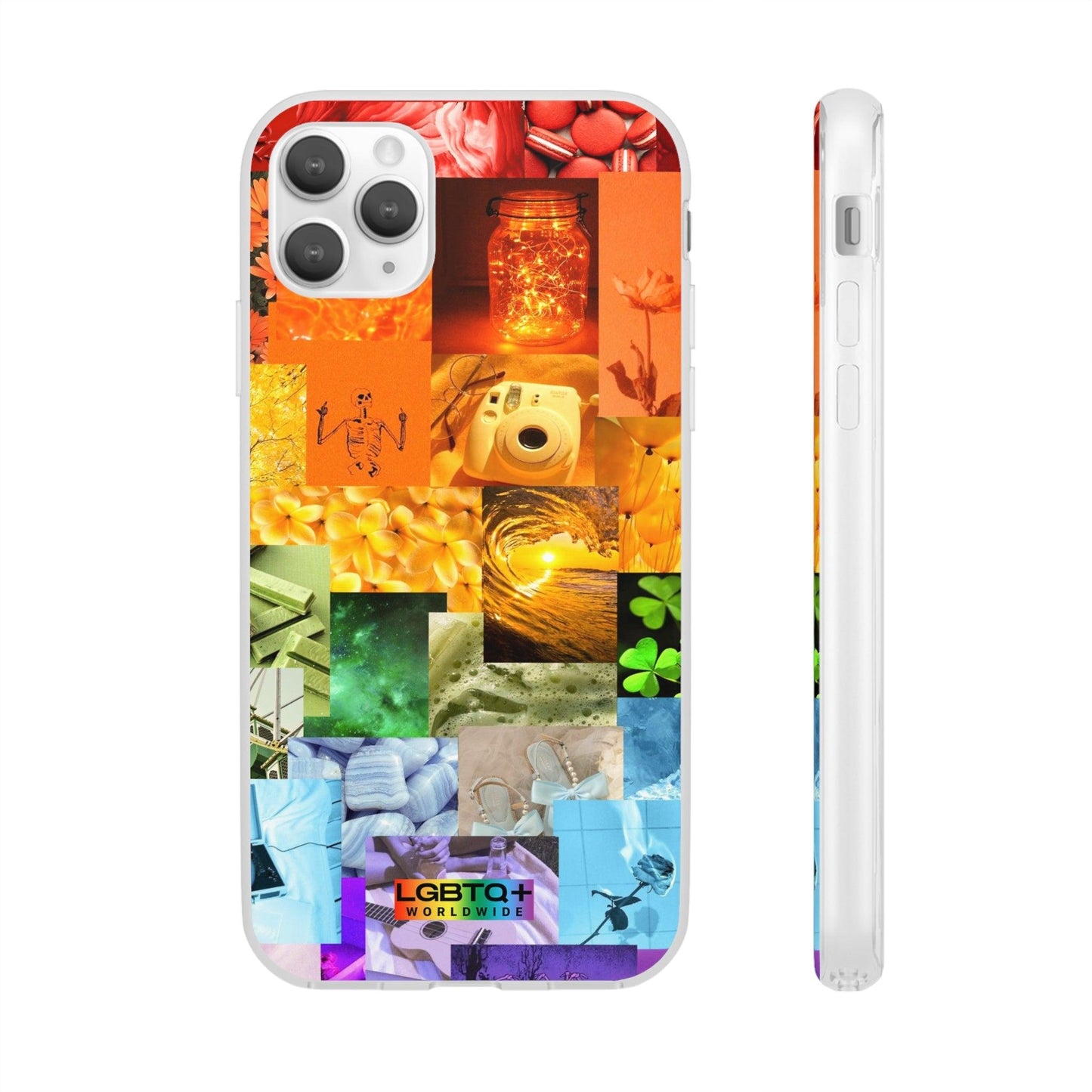 LGBTQWorldwide - ,,GLÜCKLICHKEIT" Flexible Handyhülle Accessories, Case, iPhone, iPhone Cases, Phone accessory, Phone Cases, Samsung Cases, silikon, Valentine's Day promotion lgbtq Bekleidung Accessoires unisex Zubehör