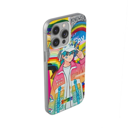 LGBTQWorldwide - ,,REGENBOGEN JUNGE" Flexible Handyhülle Accessories, Case, iPhone, iPhone Cases, Phone accessory, Phone Cases, Samsung Cases, silikon, Valentine's Day promotion lgbtq Bekleidung Accessoires unisex Zubehör