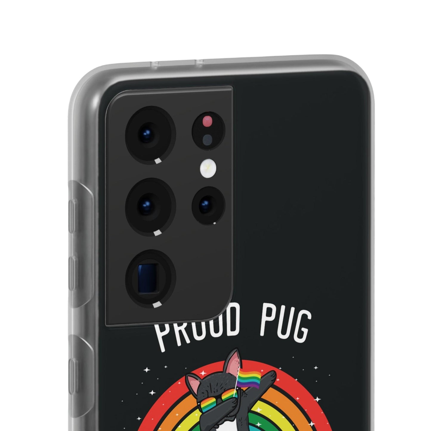 LGBTQWorldwide - ,,PROUD PUG" Flexible Handyhülle Accessories, Case, iPhone, iPhone Cases, Phone accessory, Phone Cases, Samsung Cases, silikon, Valentine's Day promotion lgbtq Bekleidung Accessoires unisex Zubehör