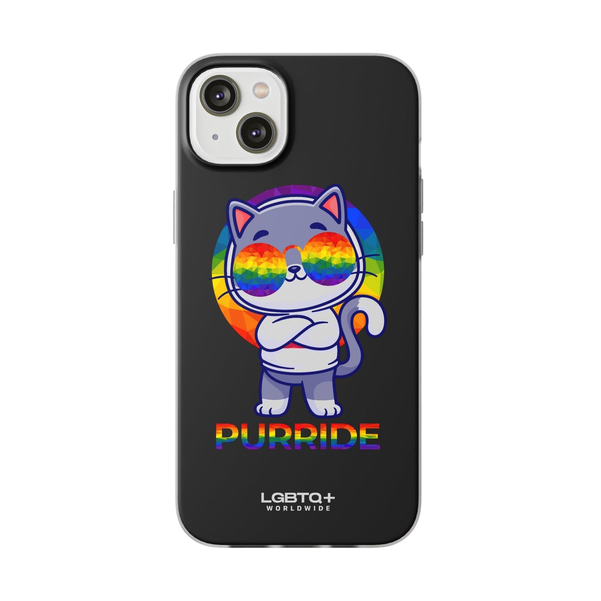 LGBTQWorldwide - ,,PURRIDE" Flexible Handyhülle Accessories, Case, iPhone, iPhone Cases, Phone accessory, Phone Cases, Samsung Cases, silikon, Valentine's Day promotion lgbtq Bekleidung Accessoires unisex Zubehör