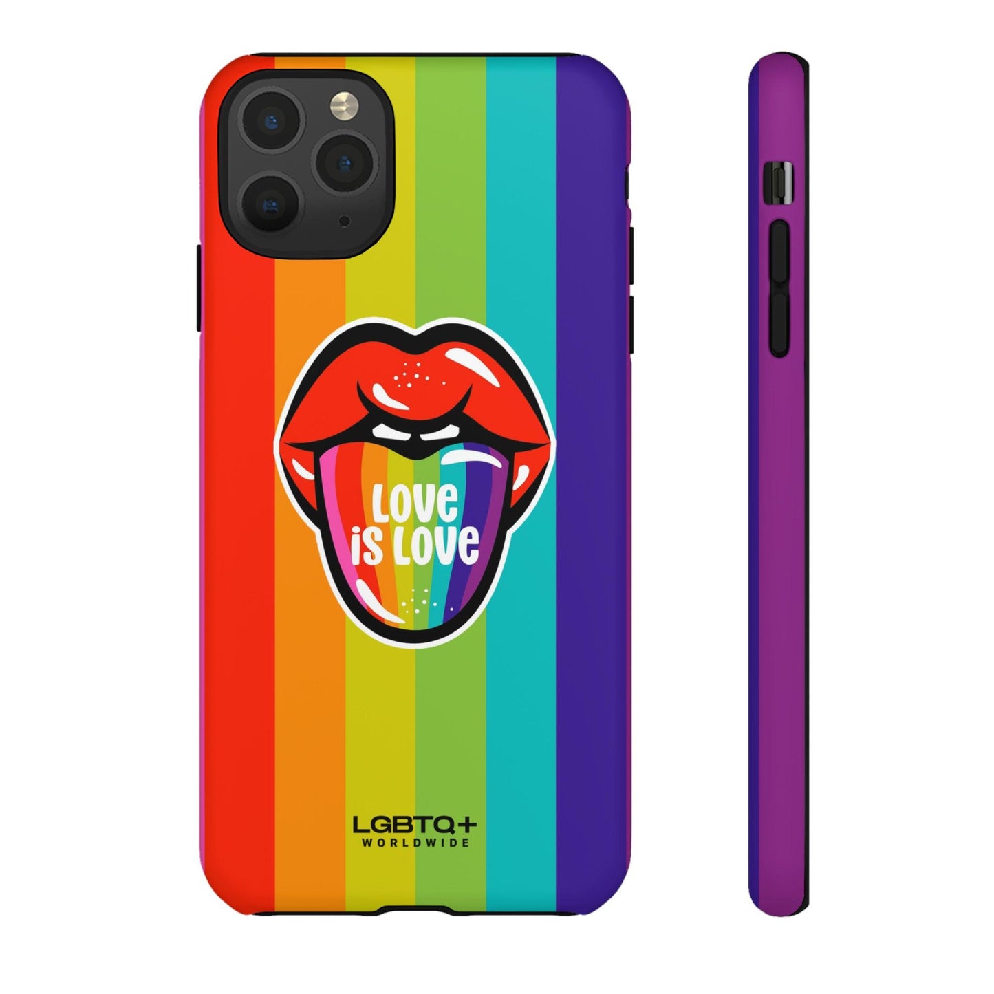 LGBTQWorldwide - ,,LIEBES ZUNGE" Doppelgehäuse Handyhülle Accessories, Glossy, iPhone Cases, Matte, Phone accessory, Phone Cases, Samsung Cases, Thermo, Valentine's Day Picks lgbtq Bekleidung Accessoires unisex Zubehör