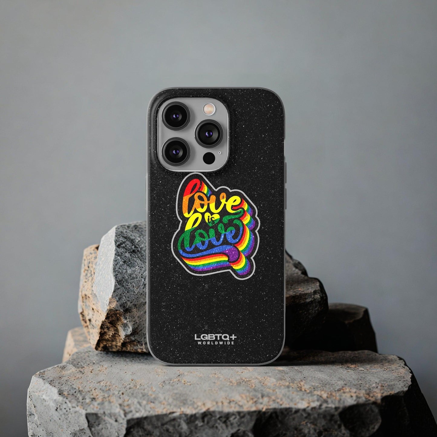 LGBTQWorldwide - ,,LIEBE IST LIEBE" Flexible Handyhülle Accessories, Case, iPhone, iPhone Cases, Phone accessory, Phone Cases, Samsung Cases, Valentine's Day promotion lgbtq Bekleidung Accessoires unisex Zubehör