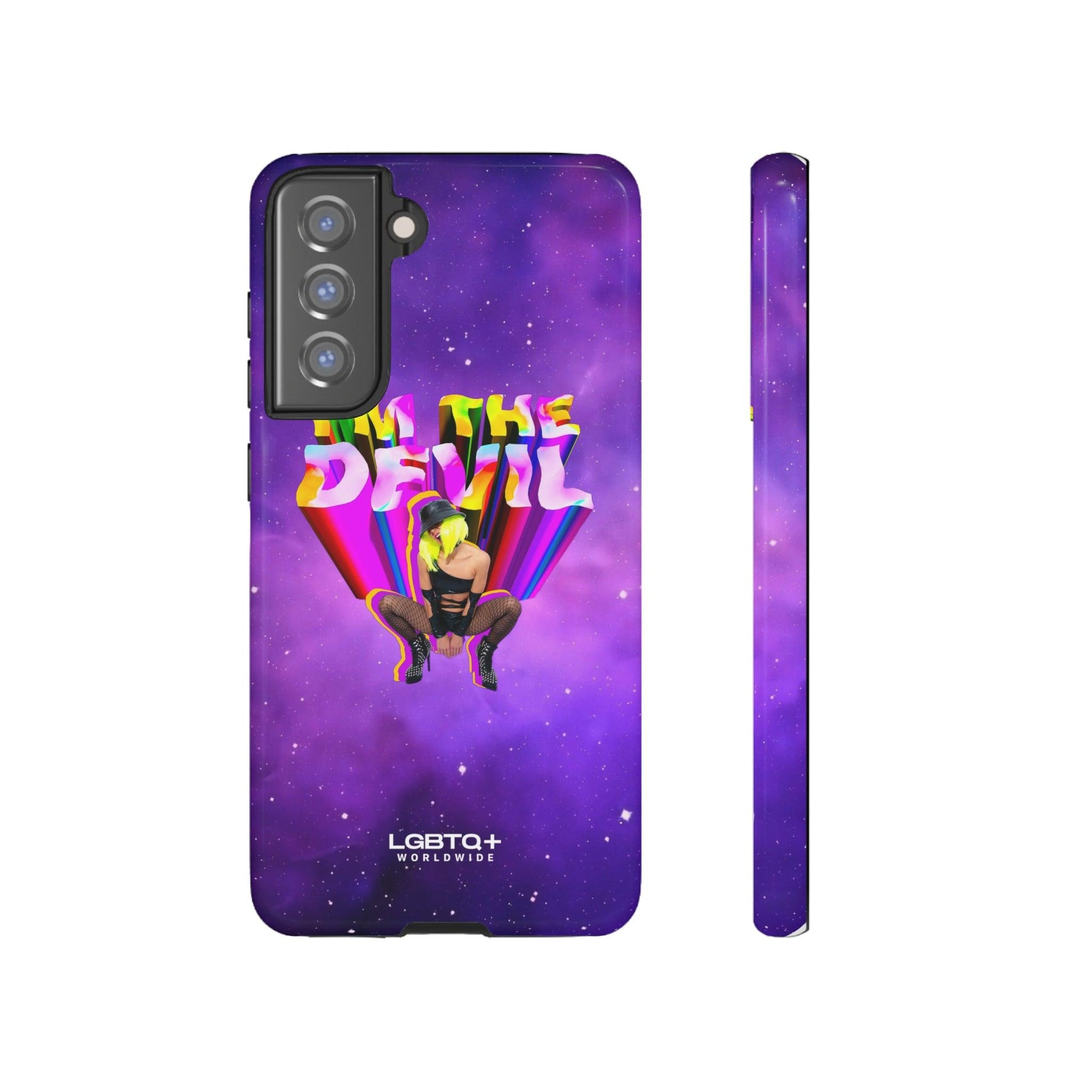 LGBTQWorldwide - ,,I AM THE DEVIL" Doppelgehäuse Handyhülle Accessories, Glossy, iPhone Cases, Matte, Phone accessory, Phone Cases, Samsung Cases, Thermo, Valentine's Day Picks lgbtq Bekleidung Accessoires unisex Zubehör