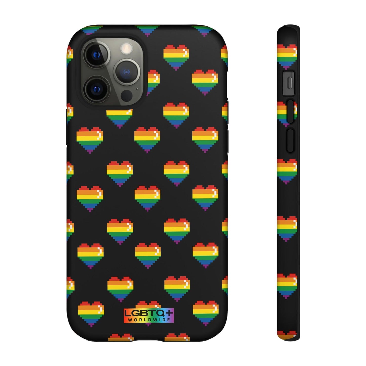 LGBTQWorldwide - ,,COMIC HERZEN" Doppelgehäuse Handyhülle Accessories, Glossy, iPhone Cases, Matte, Phone accessory, Phone Cases, Samsung Cases, Thermo, Valentine's Day Picks lgbtq Bekleidung Accessoires unisex Zubehör