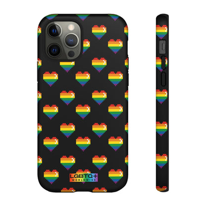 LGBTQWorldwide - ,,COMIC HERZEN" Doppelgehäuse Handyhülle Accessories, Glossy, iPhone Cases, Matte, Phone accessory, Phone Cases, Samsung Cases, Thermo, Valentine's Day Picks lgbtq Bekleidung Accessoires unisex Zubehör