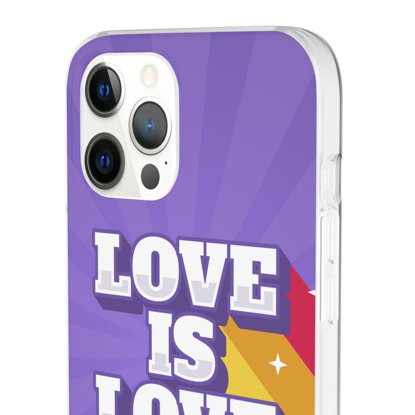 LGBTQWorldwide - ,,LOVE IS LOVE" Flexible Handyhülle Accessories, Case, iPhone, iPhone Cases, Phone accessory, Phone Cases, Samsung Cases, silikon, Valentine's Day promotion lgbtq Bekleidung Accessoires unisex Zubehör