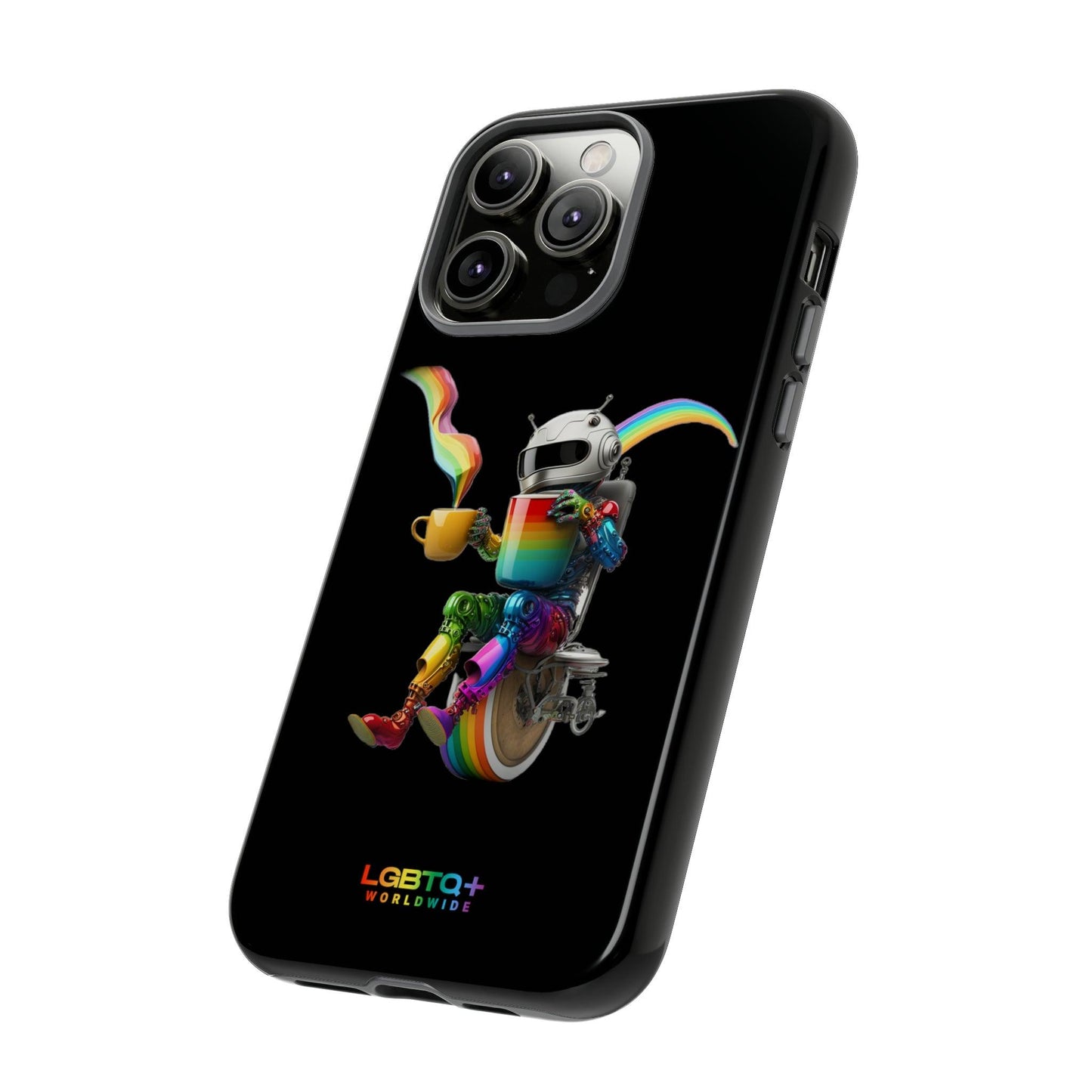 LGBTQWorldwide - ,,LUSTIGER ROBOTER" Doppelgehäuse Handyhülle Accessories, Glossy, iPhone Cases, Matte, Phone accessory, Phone Cases, Samsung Cases, tough, Valentine's Day Picks lgbtq Bekleidung Accessoires unisex Zubehör