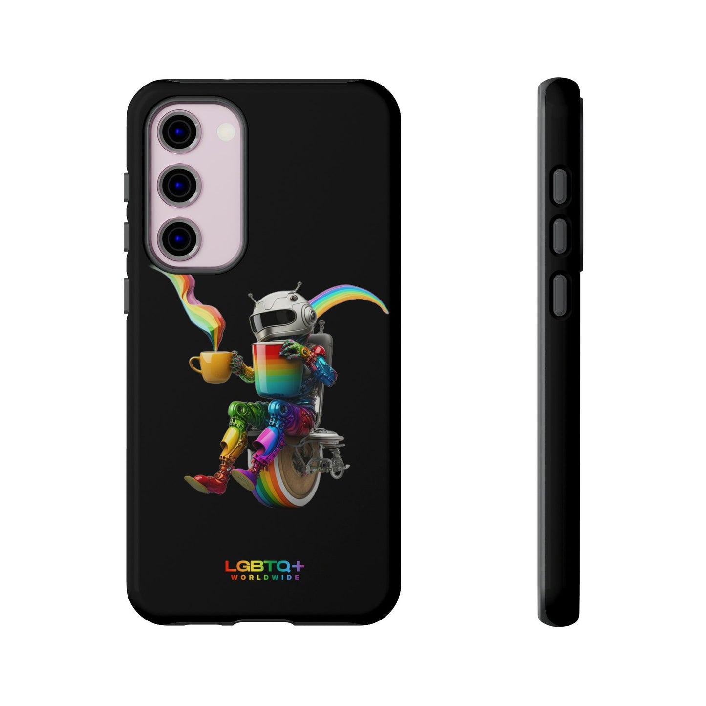 LGBTQWorldwide - ,,LUSTIGER ROBOTER" Doppelgehäuse Handyhülle Accessories, Glossy, iPhone Cases, Matte, Phone accessory, Phone Cases, Samsung Cases, tough, Valentine's Day Picks lgbtq Bekleidung Accessoires unisex Zubehör