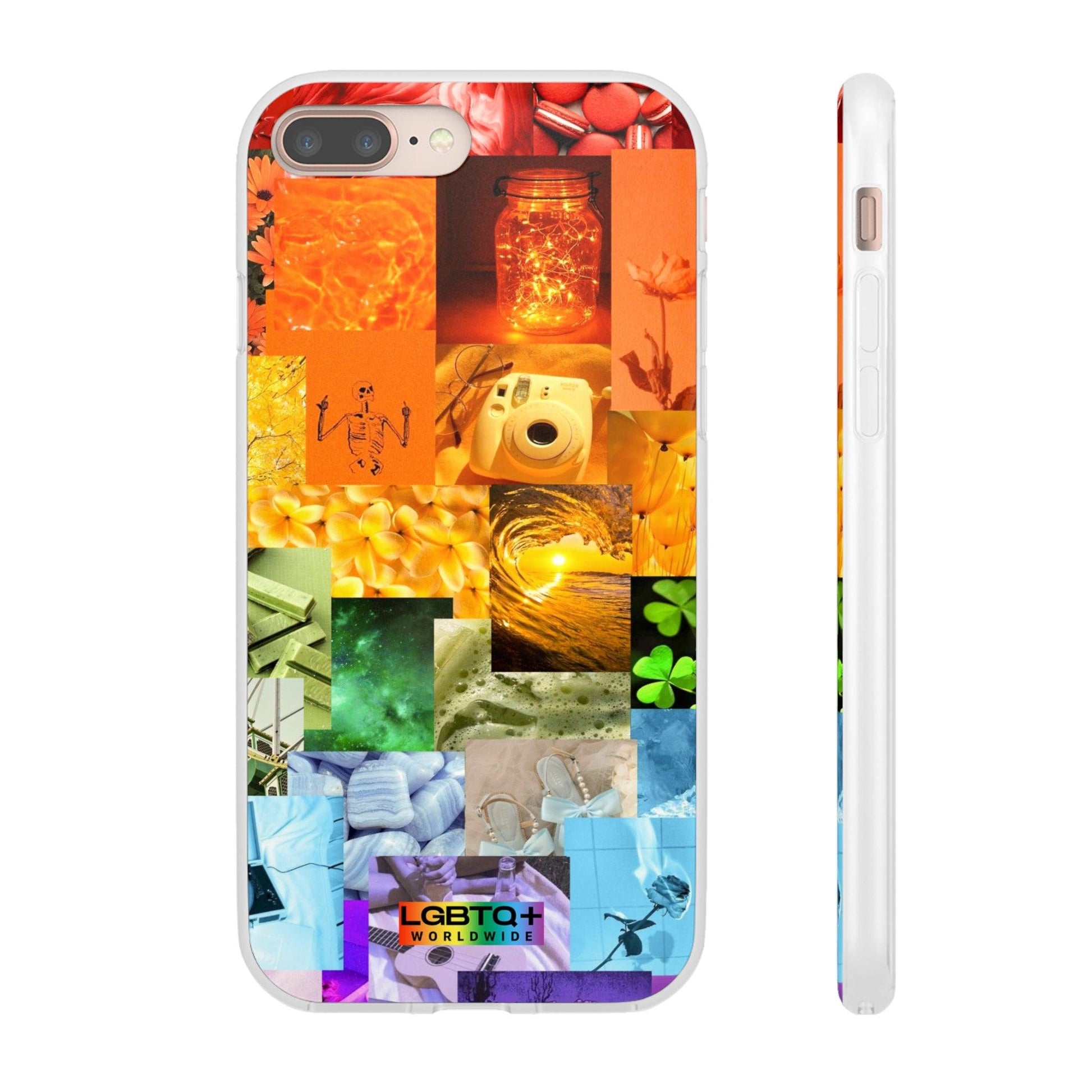 LGBTQWorldwide - ,,GLÜCKLICHKEIT" Flexible Handyhülle Accessories, Case, iPhone, iPhone Cases, Phone accessory, Phone Cases, Samsung Cases, silikon, Valentine's Day promotion lgbtq Bekleidung Accessoires unisex Zubehör