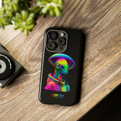 LGBTQWorldwide - ,,GLÜCKLICHES ALIEN" Doppelgehäuse Handyhülle Accessories, Glossy, iPhone Cases, Matte, Phone accessory, Phone Cases, Samsung Cases, tough, Valentine's Day Picks lgbtq Bekleidung Accessoires unisex Zubehör