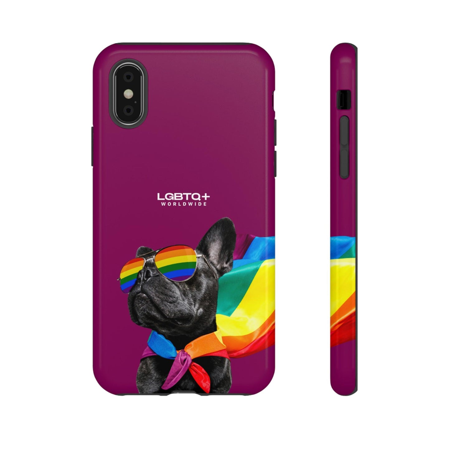 LGBTQWorldwide - ,,GLÜCKLICHER HUND" Doppelgehäuse Handyhülle Accessories, Glossy, iPhone Cases, Matte, Phone accessory, Phone Cases, Samsung Cases, Thermo, Valentine's Day Picks lgbtq Bekleidung Accessoires unisex Zubehör