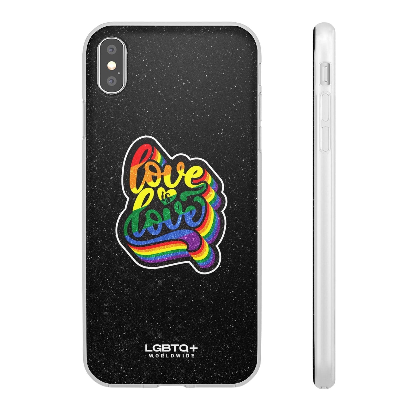 LGBTQWorldwide - ,,LIEBE IST LIEBE" Flexible Handyhülle Accessories, Case, iPhone, iPhone Cases, Phone accessory, Phone Cases, Samsung Cases, Valentine's Day promotion lgbtq Bekleidung Accessoires unisex Zubehör