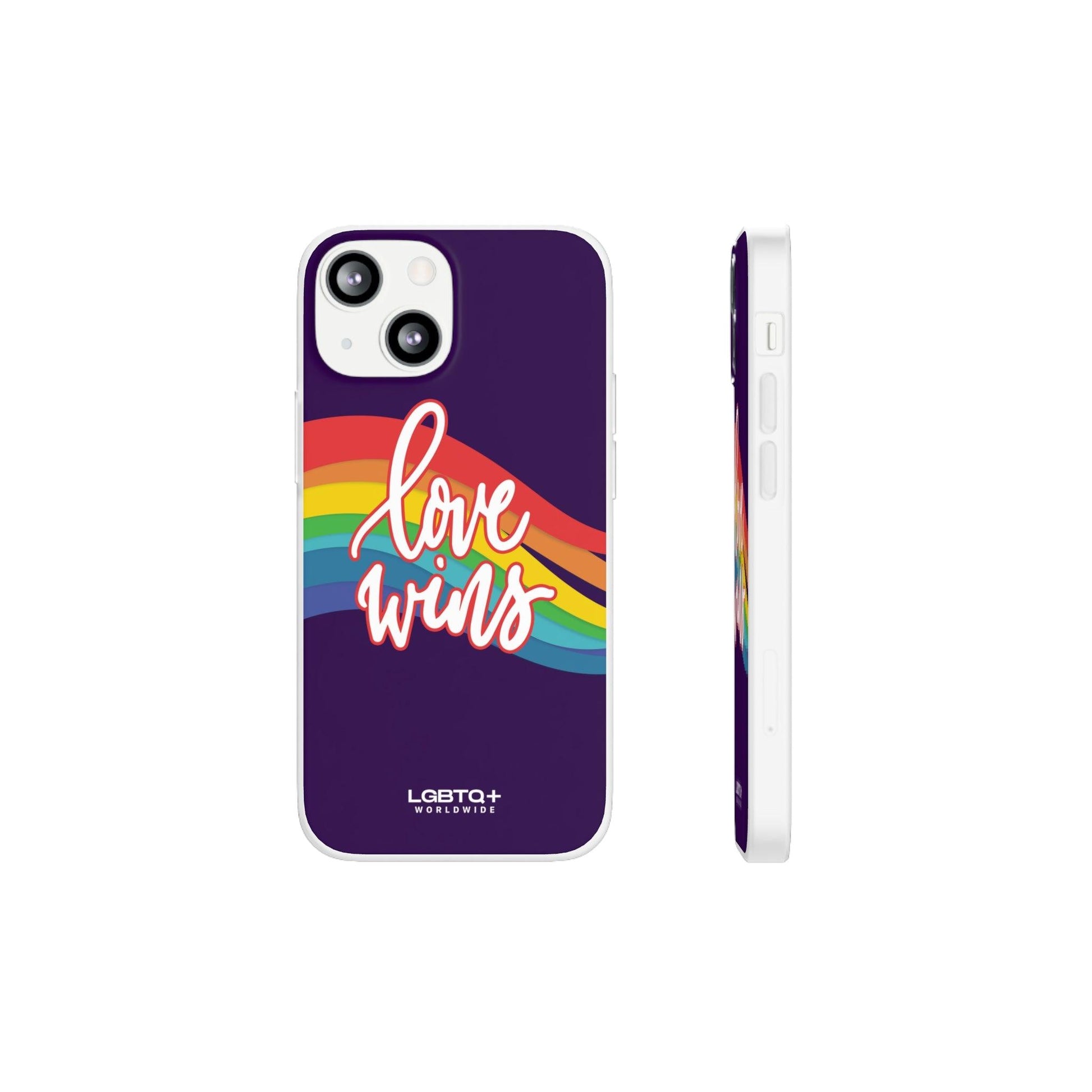 LGBTQWorldwide - ,,LIEBE GEWINNT" Flexible Handyhülle Accessories, Case, iPhone, iPhone Cases, Phone accessory, Phone Cases, Samsung Cases, silikon, Valentine's Day promotion lgbtq Bekleidung Accessoires unisex Zubehör