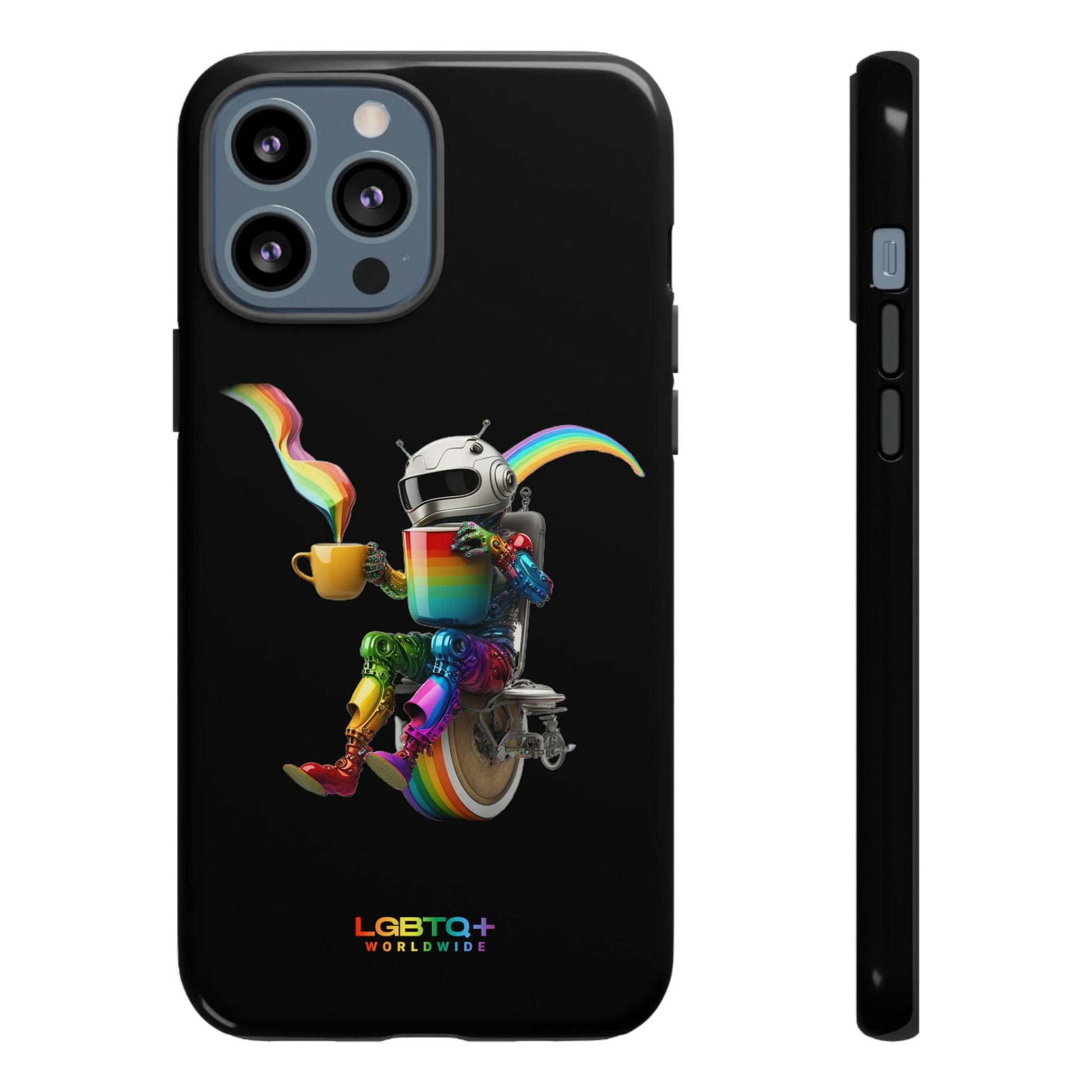 LGBTQWorldwide - ,,LUSTIGER ROBOTER" Doppelgehäuse Handyhülle Accessories, Glossy, iPhone Cases, Matte, Phone accessory, Phone Cases, Samsung Cases, tough, Valentine's Day Picks lgbtq Bekleidung Accessoires unisex Zubehör