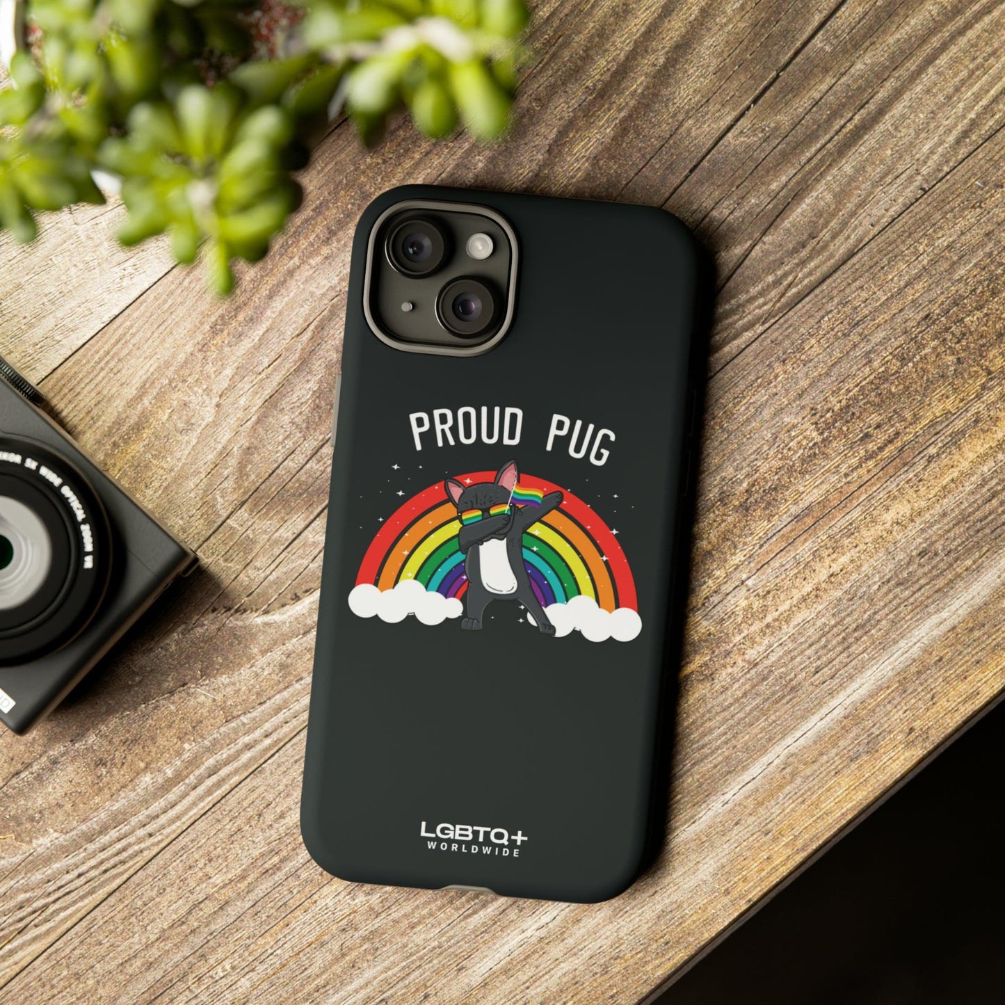 LGBTQWorldwide - ,,PROUD PUG" Doppelgehäuse Handyhülle Accessories, Glossy, iPhone Cases, Matte, Phone accessory, Phone Cases, Samsung Cases, Thermo, Valentine's Day Picks lgbtq Bekleidung Accessoires unisex Zubehör