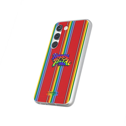 LGBTQWorldwide - ,,HAPPY PRIDE" Flexible Handyhülle Accessories, Case, iPhone, iPhone Cases, Phone accessory, Phone Cases, Samsung Cases, silikon, Valentine's Day promotion lgbtq Bekleidung Accessoires unisex Zubehör