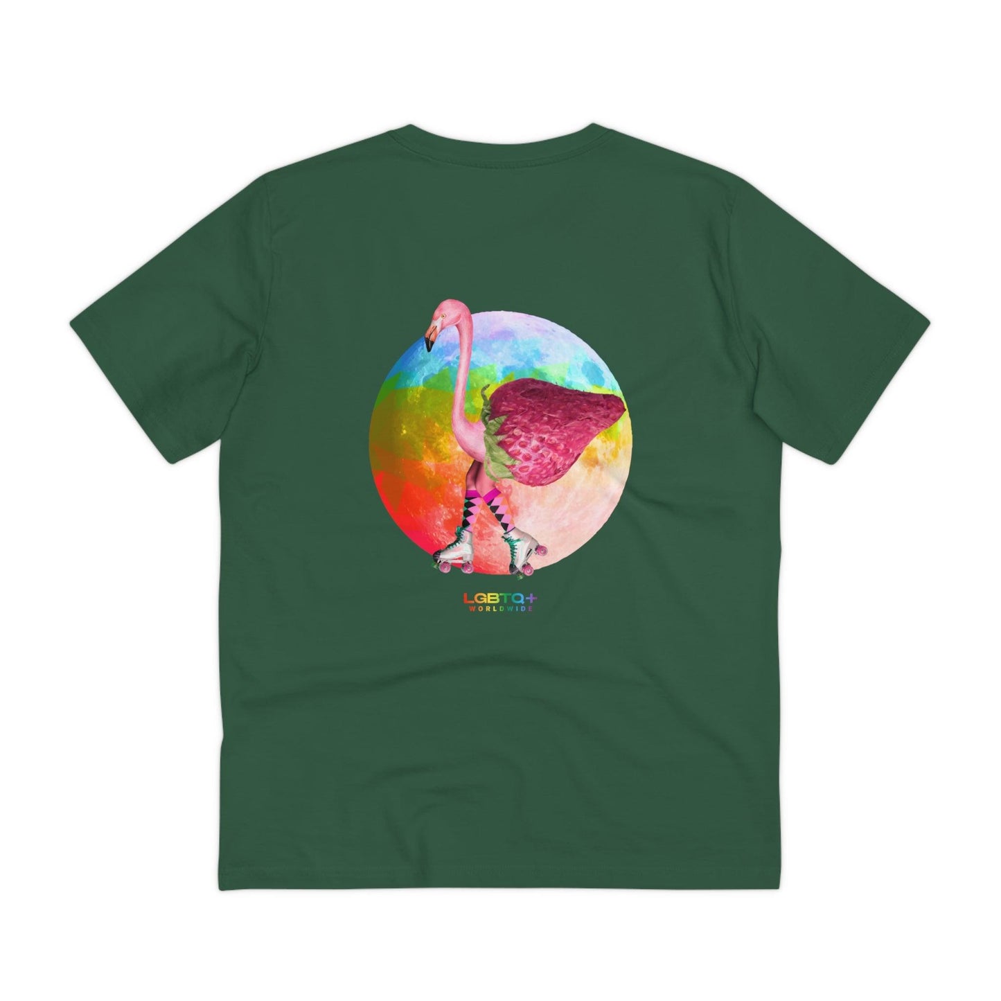 LGBTQWorldwide - ,,FLAMINGO" Clothing, Cotton, Crew neck, DTG, Eco-friendly, Men's Clothing, Organic, Recycled, Regular fit, Sustainable, T-shirts, Unisex, Valentine's Day Picks, Vegan, Women's Clothing lgbtq Bekleidung Accessoires unisex Zubehör