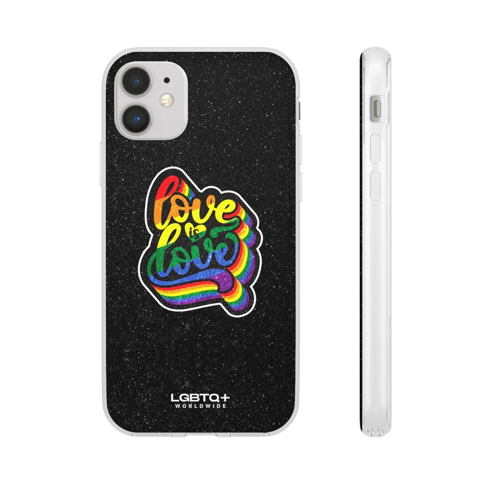 LGBTQWorldwide - ,,LIEBE IST LIEBE" Flexible Handyhülle Accessories, Case, iPhone, iPhone Cases, Phone accessory, Phone Cases, Samsung Cases, Valentine's Day promotion lgbtq Bekleidung Accessoires unisex Zubehör